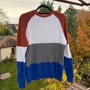 Zara Multicolor Crewneck Sweater for Men